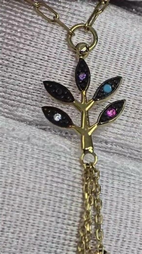 Mother’s Day Gift Idea 💛 14kt Yellow Gold Necklace with Black Rhodium | Infinity Jewels