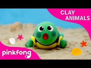 How to Make a Clay Turtle | Clay Animals | Arts and Crafts | Pinkfong Craft time for Children - Videos For Kids