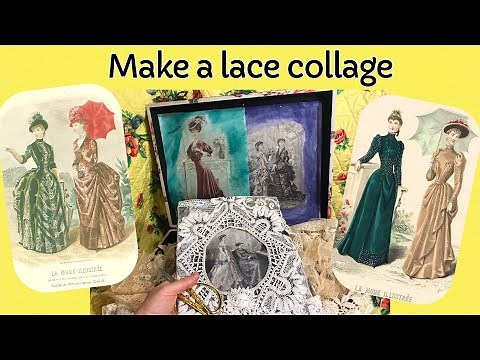 Make a lace collage | Vintage French inspired easy slow stitch project #slowstitching #scrapideas