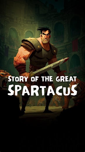 StoryAIHub | AI Animation on Instagram: "⚔️ The Story of Spartacus — The Gladiator Who Defied Rome Once a slave and gladiator, Spartacus led one of the largest slave uprisings against the Roman Empire. His fight for freedom became a symbol of resistance against oppression and tyranny. A legendary rebel whose courage echoed through history. #spartacus #romanhistory #slaverebellion #historystories"