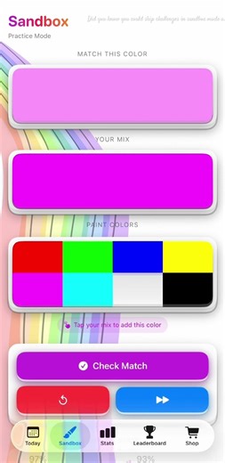 Skipping Challenges in Sandbox Mode. #iphone ##colors #apple