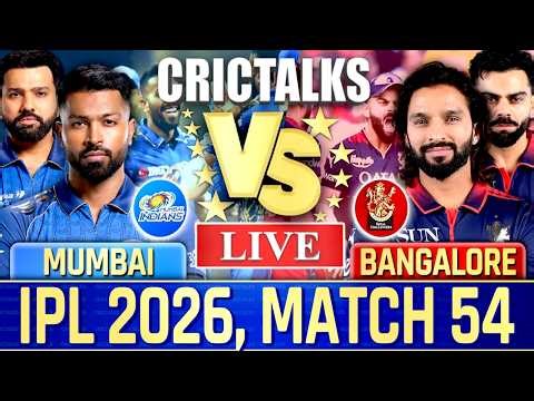 🔴 Bangalore vs Mumbai, Live Match Today | IPL 2026 Live Commentary, RCB vs MI Live Score