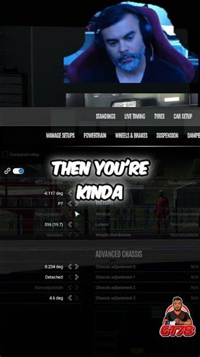 Car Setup Secrets: Chassis and Aero Explained #shorts