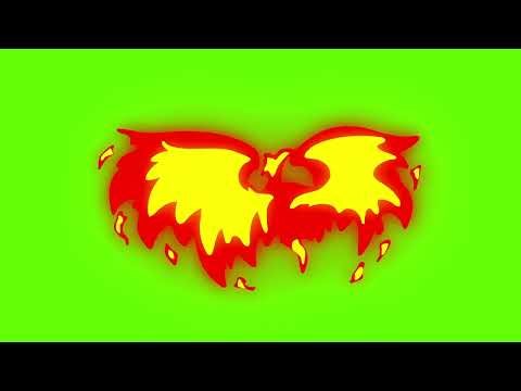 Burning Trail Swipe - Green Screen Overlay