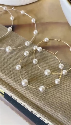 Pearl Hoop Earrings | 14k Gold Filled or Sterling Silver - Etsy