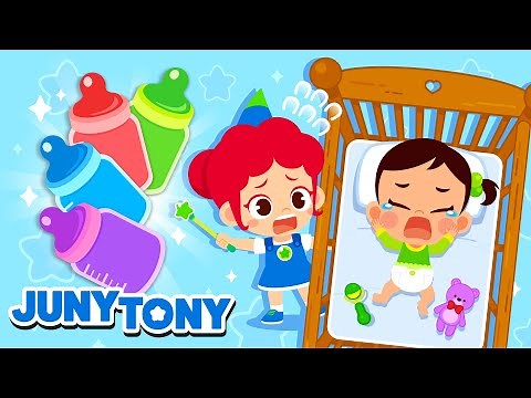 Bebés Llorones | Biberones Coloridos | Canciones Infantiles | JunyTony en español