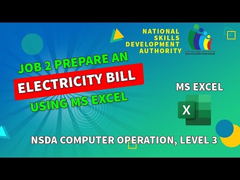 Electricity Bill project as per specification in MS Excel Computer Operation Level 3 ।। NSDA & BTEB