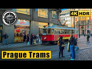 Scenic Walking Tour Along Prague’s Tram Tracks 🇨🇿 Czech Republic 4K HDR