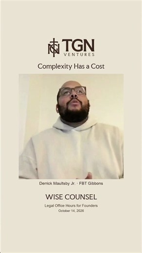 Complexity Has a Cost | Derrick Maultsby Jr. | Wise Counsel