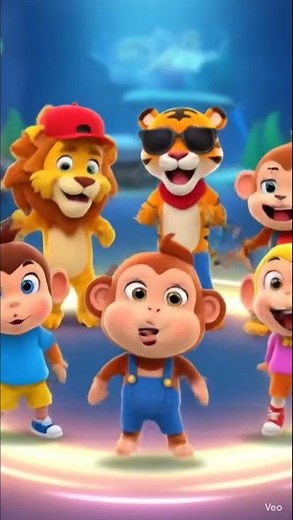 Clap Clap Jungle Song! 👏🐵|Fun Kids Dance | 3D Animated Rhyme #kidsvideo #cartoon #kids#entertainment