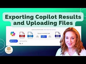 Exporting Microsoft Copilot Results and Uploading Files