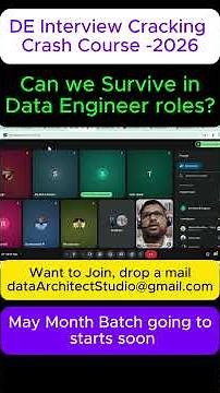 Data Engineering Interview Cracking Crash Course - can I Survive in Data Engineer role ?