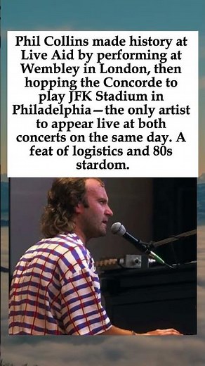 Live Aid 1985: Phil Collins Played Both London & Philly—on the Same Day #PhilCollins #LiveAid #1985