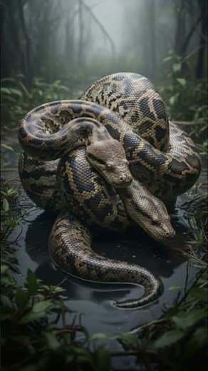Python fights anaconda damage! #DreamScreenAI