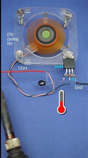 Temperature controlled fan experiment #experimnent #shorts #scienceproject