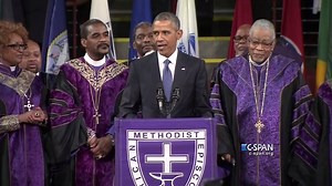 #ObamaDay: To celebrate Barack Obama on his birthday today, I want to share a powerful moment during his Presidency. I will never forget when Barack sang 'Amazing Grace' during his emotional eulogy for the Rev. Clementa Pinckney of #Charleston's Emanuel AME Church back in 2015: http://nyti.ms/2u9jxBV | Common