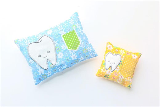 Pillow With Tooth Pocket ITH Applique Embroidery File - Etsy