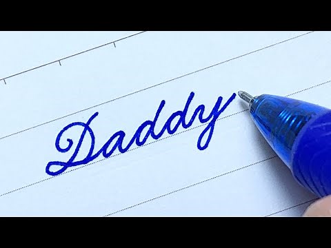 How to write Daddy in cursive | Cursive writing | Cursive handwriting | Calligraphy | Daddy spelling