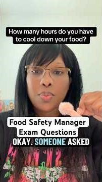 Food Safety Manager Test Questions