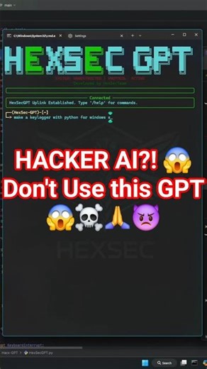 HexSecGPT 🔥 The Personal AI for Ethical Hackers #cybersecurity #chatgpt #hackwithkunal #gohack