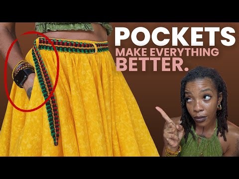 This is how I sew pockets into circle skirts.