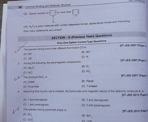 62 Chemical Bonding and Molecular Structure (vi) Dipole moment ... | Filo