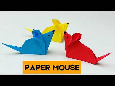 Easy Paper MOUSE Craft for Kids | Step-by-Step Origami MOUSE | Fun Paper Crafts for School
