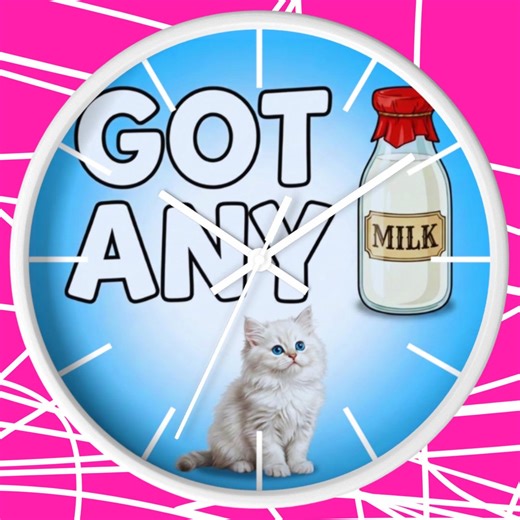 White Kitten Wall Clock – Playful Nursery Decor for Cat Lovers - Etsy