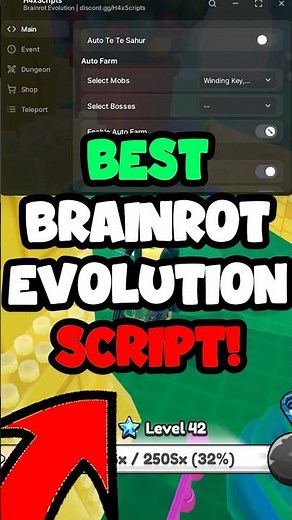 🚨 Brainrot Evolution Script = MAX LEVEL + INFINITE DIAMONDS 💎