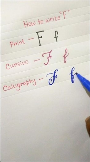 How to Write Letter F in Different Ways✍️ | Part 6 #cursive #handwriting #calligraphy #art