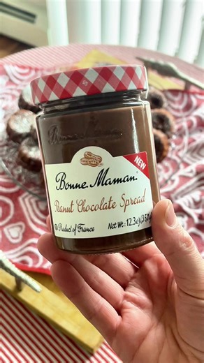 Mini Banana Bread Tea Cakes with Peanut Chocolate Spread