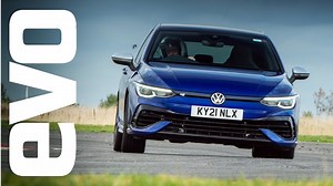 The Mk7 Volkswagen Golf R was a benchmark hot hatchback during its time on sale, but can the same be said for the latest iteration with its extra power and torque-vectoring rear differential? Steve Sutcliffe laps it around Bedford Autodrome's West circuit to find out how it fares on our leaderboard. | Official EVO Magazine
