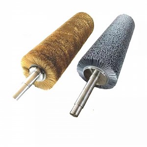 [Hot Item] Industrial Stainless Steel Roller Brush with Shaft for Wood Polishing