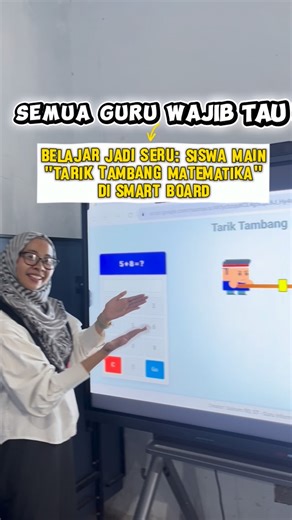 Tarismah Ismail on Instagram: "Tutorial membuat game tarik tambang di Smart board #guru #fyp"