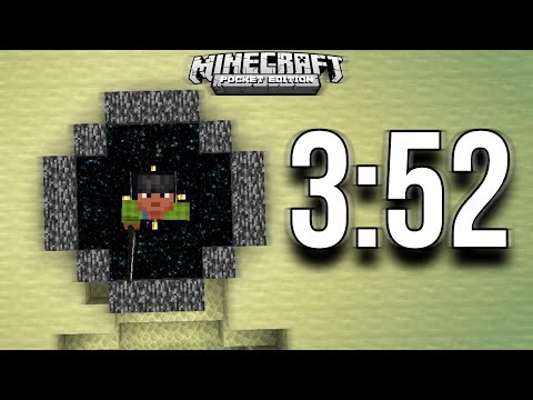 Minecraft mcpe speedrun in (3:52)