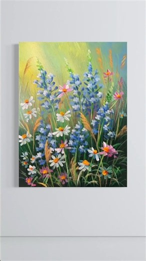 DIY - Easy Spring Wildflower Acrylic Painting for Beginners