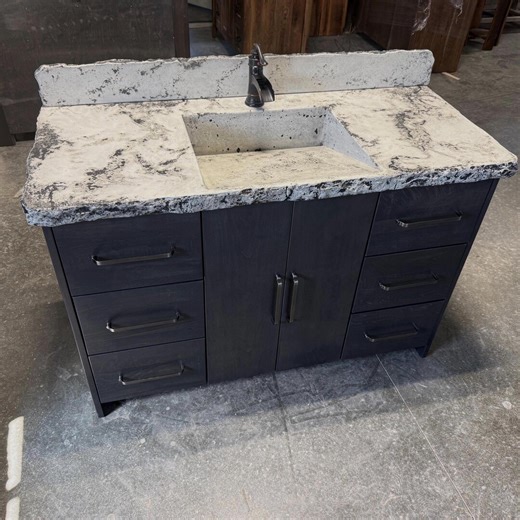 Handcrafted Modern Rustic Vanity With Concrete Countertop - Etsy