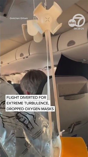 flight diverted for extreme turbulence, dropped oxygen masks