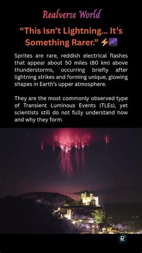 This Isn’t Lightning… It’s Something Rarer ⚡🌌 #spacefacts #earth #earthobservation #lighting