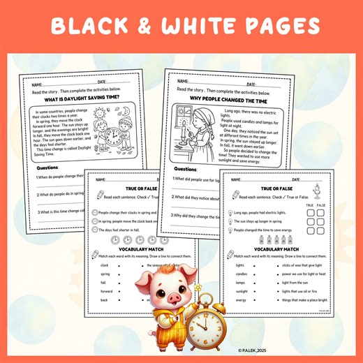 ☀️Daylight Saving Time Reading Comprehension Worksheet for 1st Grade Students will explore five short reading passages that explain what Daylight Saving Time is, why people change the time, how it affects animals, and how the Sun helps us know our days. https://www.teacherspayteachers.com/Product/Daylight-Saving-Time-Reading-Comprehension-Worksheet-for-1st-Grade-14753106 #daylightsavingtime #readingcomprehension #worksheet #firstgraderesource | P.A.Lek | Facebook