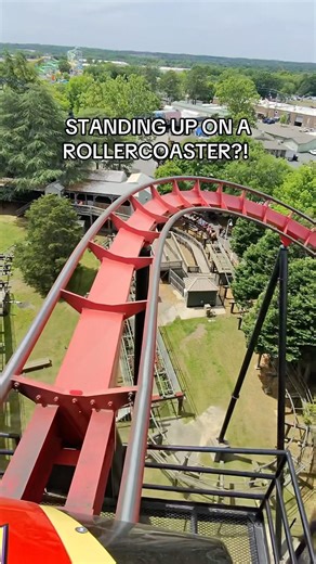 You HAVE to Stand Up on This Rollercoaster 😳
