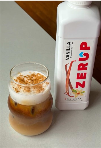 Sugar Free Iced Vanilla Latte Recipe with Zerup Syrup