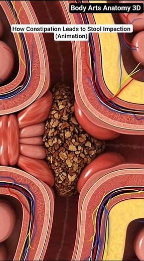 How Constipation Leads to Stool Impaction | Gut Health | Body Arts Anatomy 3D