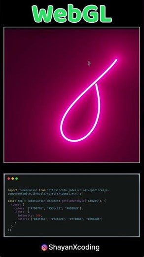 WebGL Mouse Move Effect 🔥 | Interactive 3D Animation with JavaScript #coding #shayanxcoding