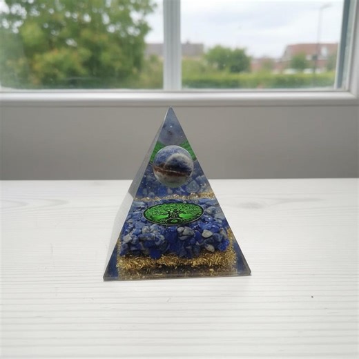 Buy Elegant Lapis Lazuli Orgonite Pyramid | Spiritual Energy Generator | Wisdom, Intuition & Chakra Balancing | Handmade Meditation Gift Online in India - Etsy
