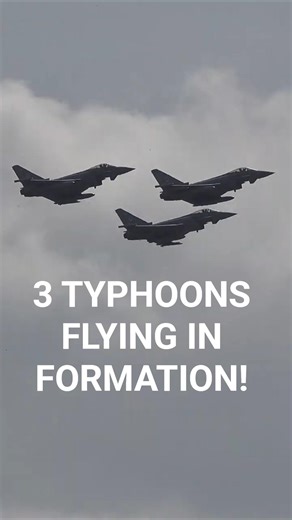 INSANE! 3 RAF Typhoons Roar Over Marham 🔥 #military #typhoon