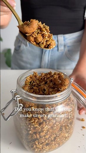 Savory Granola—the perfect crunchy topping for salads, soups, and avocado toast