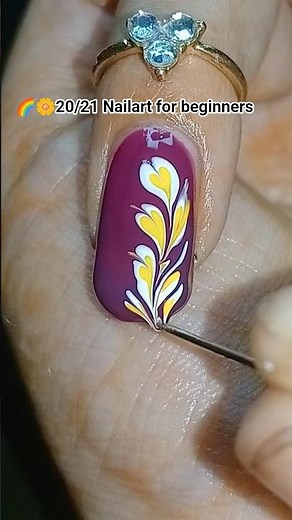 🌈🌼💓2/21 Easy Nailart for beginners #shorts #youtubeshorts #nails