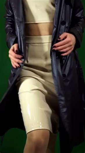 Try on Shiny vinyl suit ...##nylon #shinynylon #jacket #raincoat #latex #latexdress #latexfetish #pvc #vinyldress #pvcdress #latexraincoat