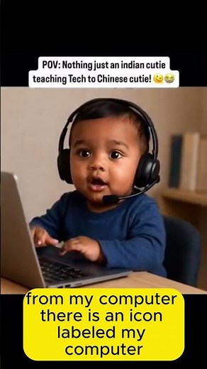 Baby As Tech Support #pov #cutebaby #indian #chinese #computer #viralvideo #baby #tech #funnyvideos